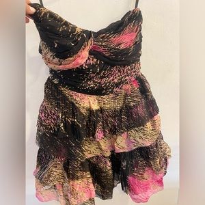 Diane Von Furstenberg size 6 strapless layered cocktail dress